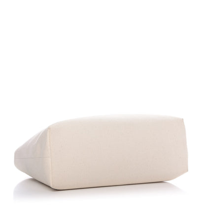 Celine Canvas Calfskin Horizontal Cabas Natural Tan 4 of 10
