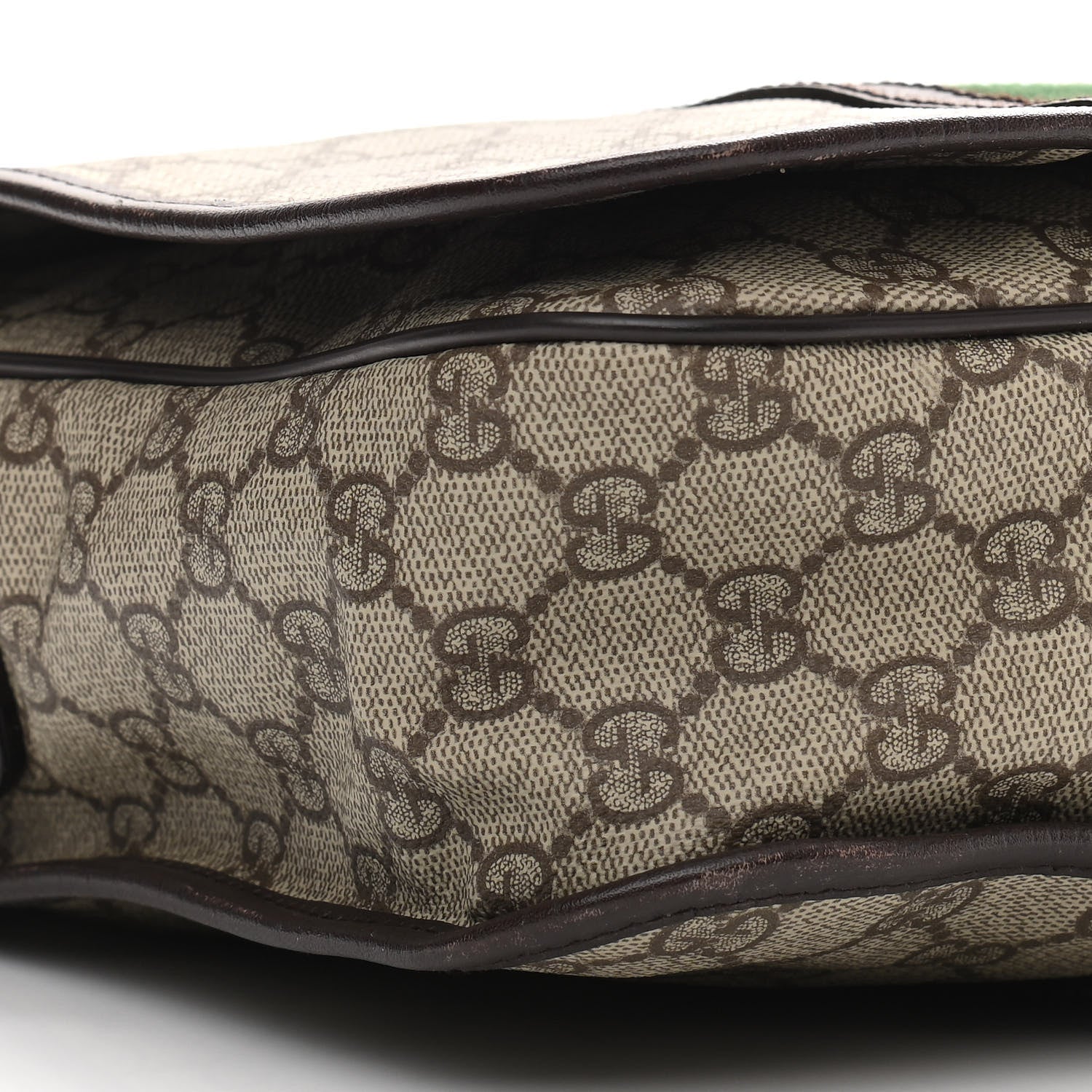 Gucci GG Plus Monogram Web Medium Flap Messenger Beige Dark Brown 9 of 11
