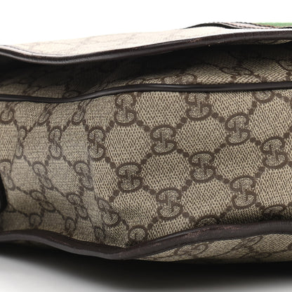 Gucci GG Plus Monogram Web Medium Flap Messenger Beige Dark Brown 9 of 11