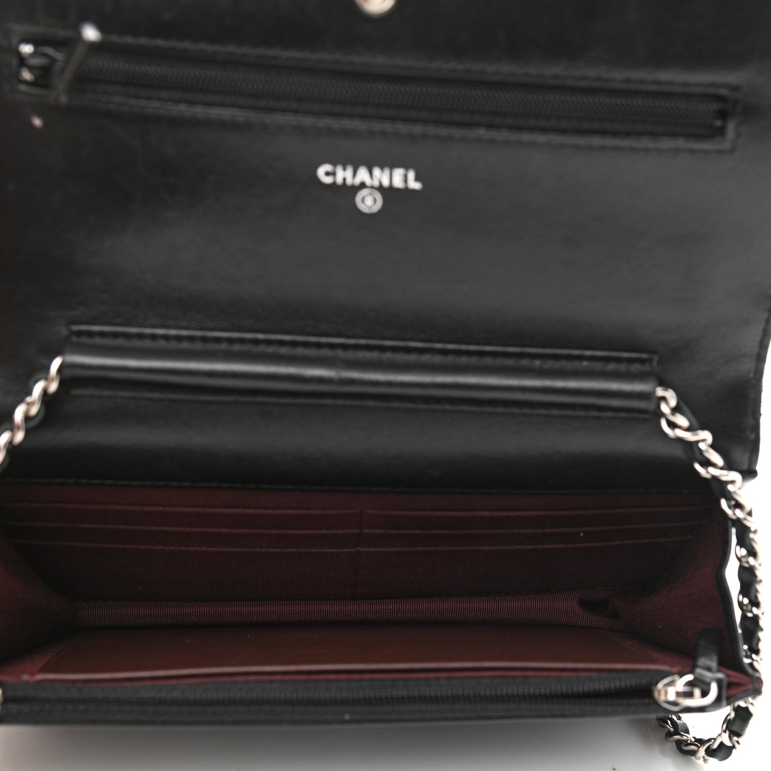 Chanel Lambskin Quilted Wallet On Chain WOC Black 5 of 16