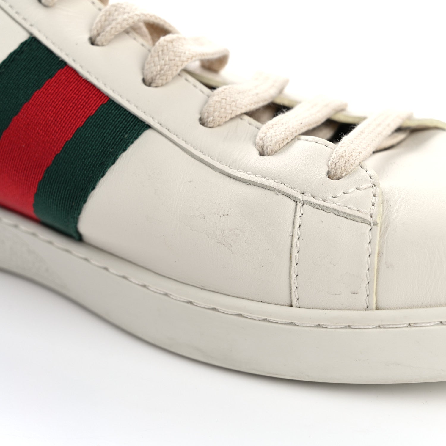 Gucci X SEGA Calfskin Ayers Web Guccy Womens Ace Sneakers 39.5 White 10 of 11