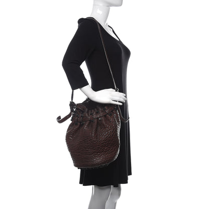 Alexander Wang Pebbled Lambskin Diego Bucket Bag Beet Black Hardware 2 of 11