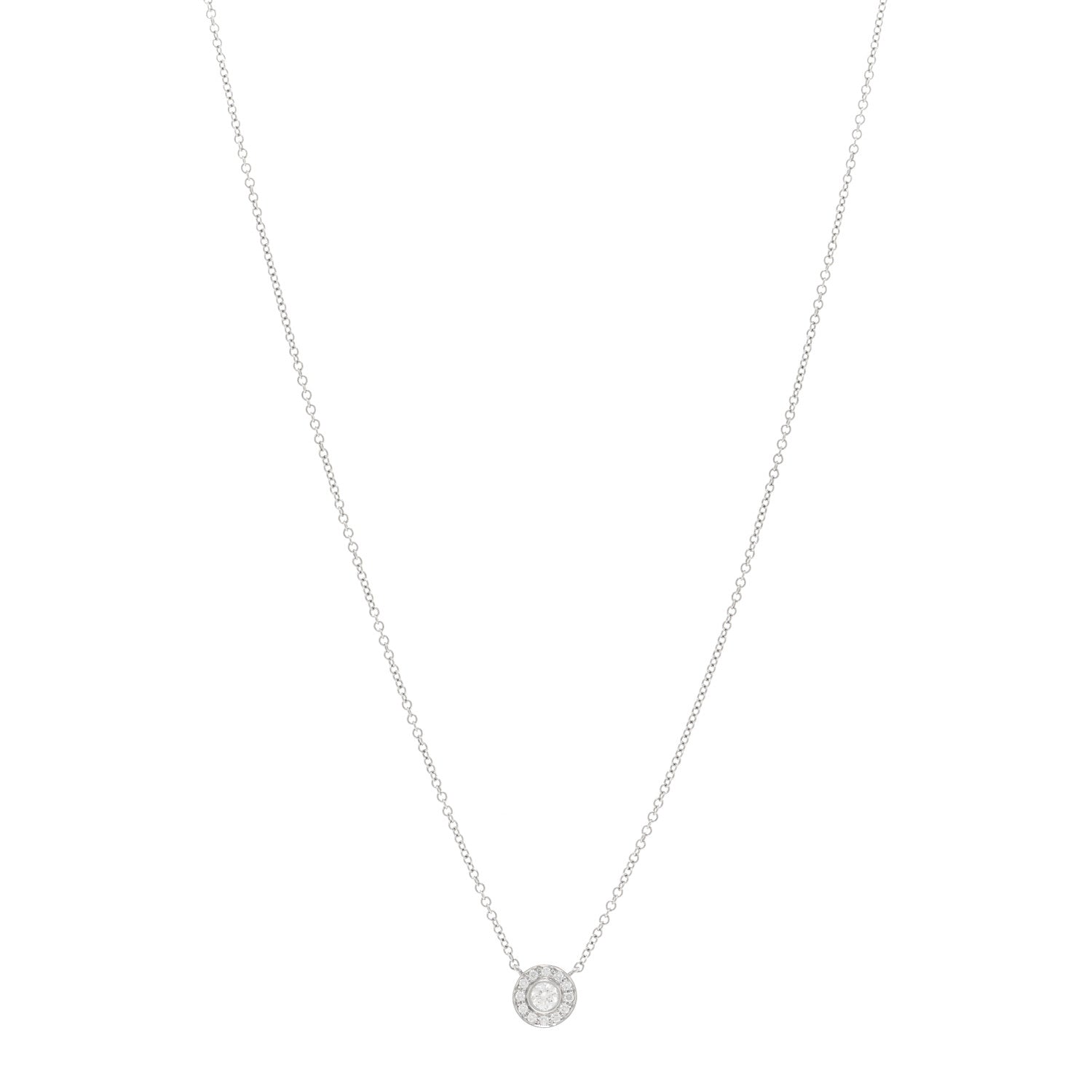 Tiffany Platinum Diamond Soleste Pendant Necklace 1 of 5
