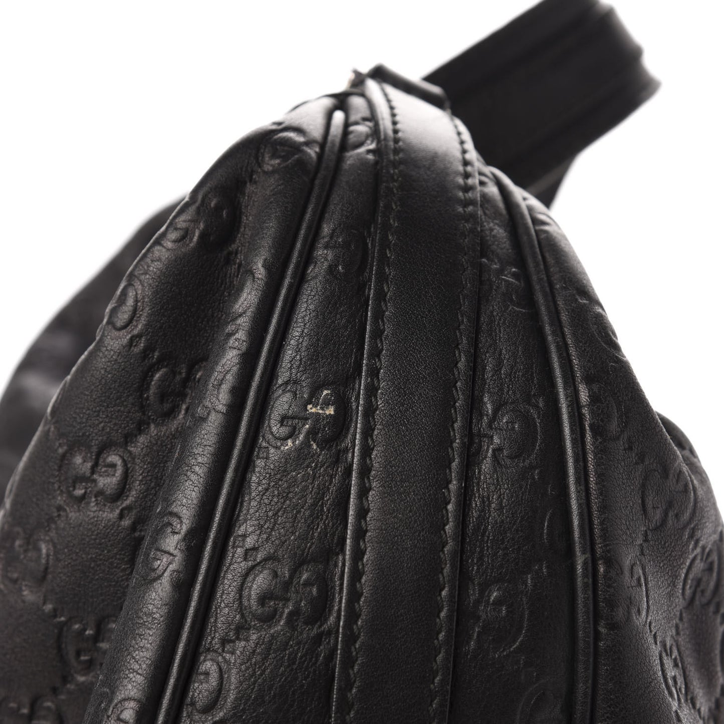 Guccissima Large GG Twins Hobo Black