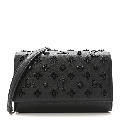 Christian Louboutin Calfskin Spikes Loubinthesky Paloma Clutch Black 1 of 11