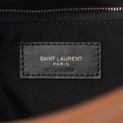 Saint Laurent Calfskin Matelasse Monogram Niki Chain Satchel Caramel 8 of 9