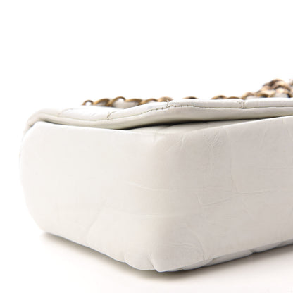 Chanel Aged Calfskin Quilted Small Pondichery Flap White 6 of 10