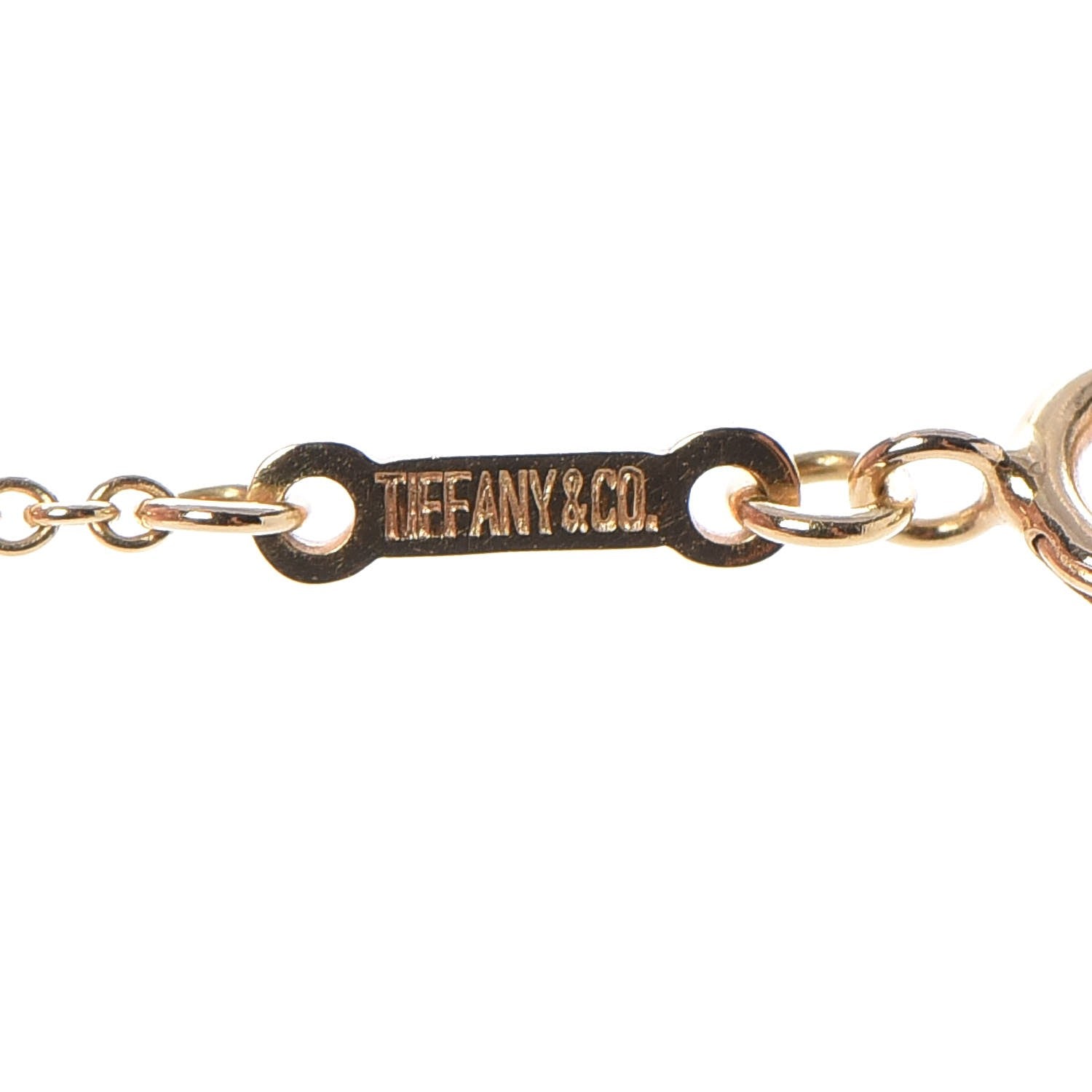 Tiffany 18K Yellow Gold Elsa Peretti 5 Open Heart Station Necklace 5 of 7