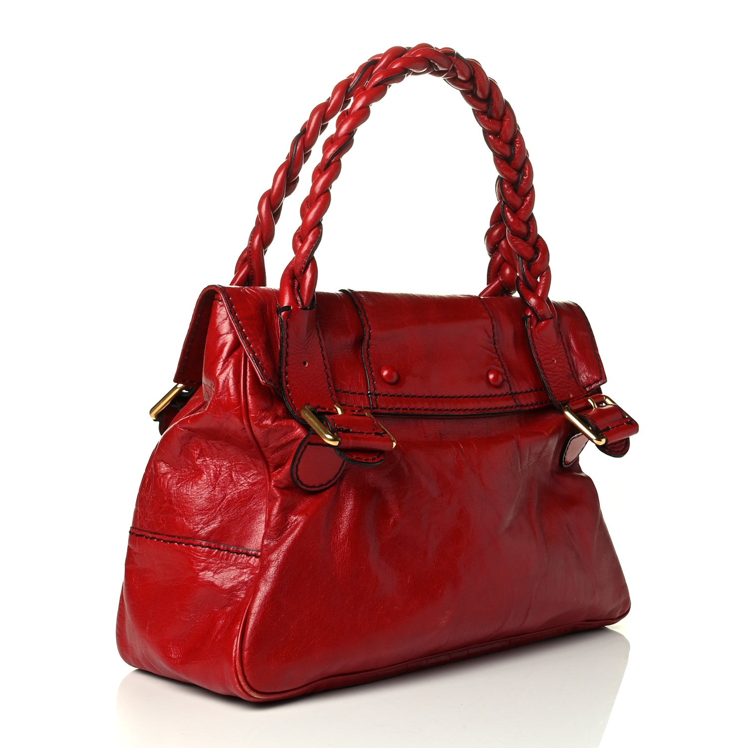 Valentino Garavani Calfskin Large Histoire Red 2 of 8