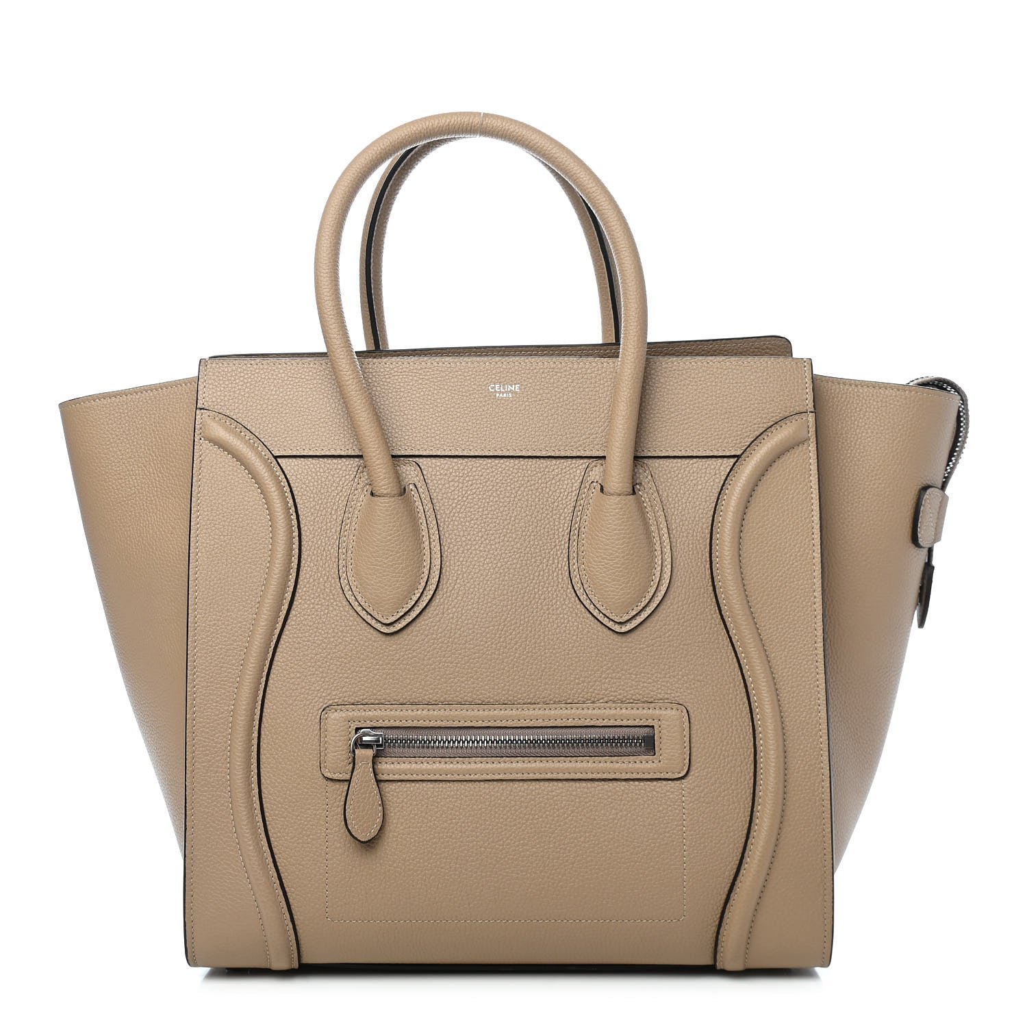 Celine Drummed Calfskin Mini Luggage Dune 1 of 9