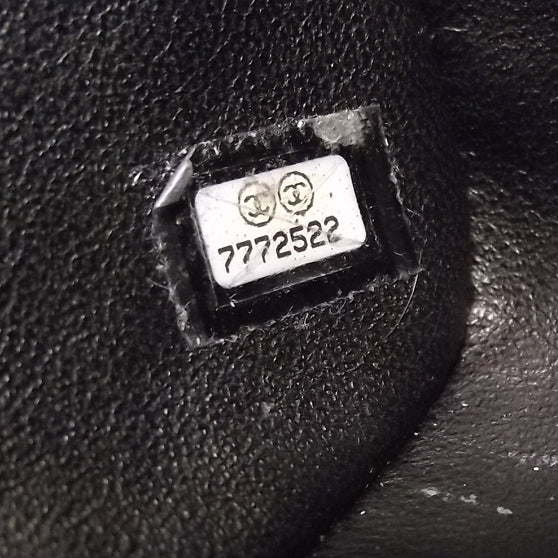 Patent Chocolate Bar Quilted Tote Black