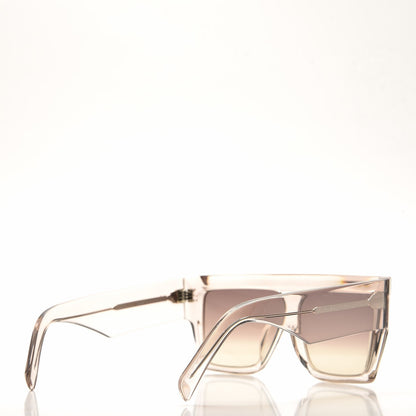Celine Square Acetate Transparent Smoke Flat Sunglasses CL 40030F Pink 4 of 8
