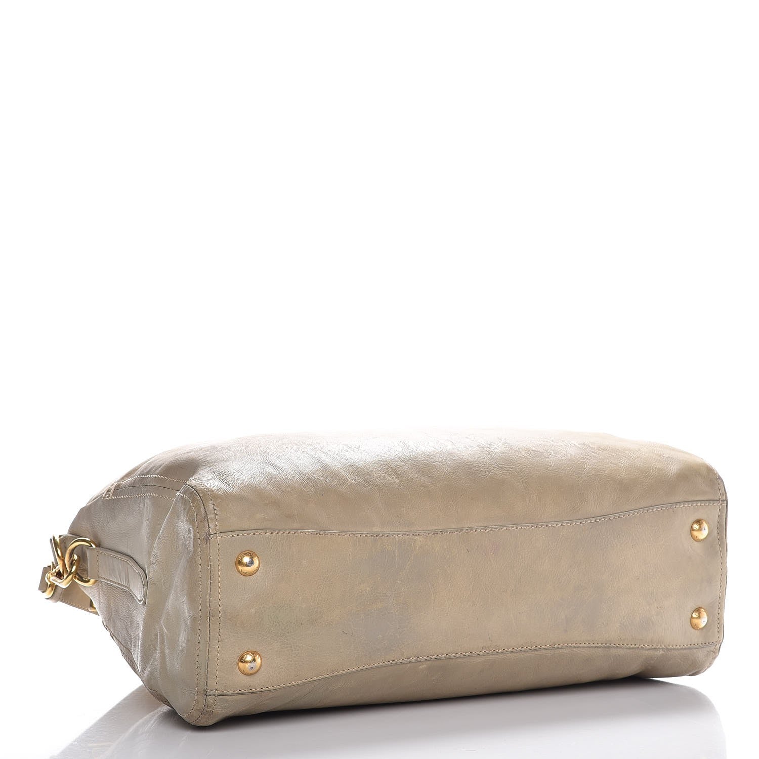 Prada Glace Calfskin Extra Wide Tote Stone 5 of 20