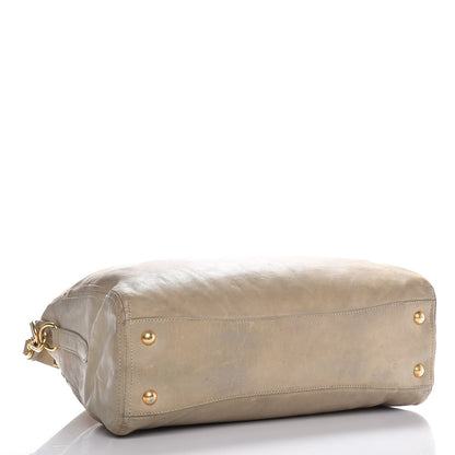 Prada Glace Calfskin Extra Wide Tote Stone 5 of 20