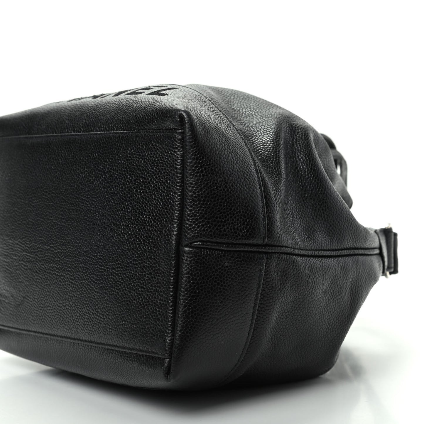 Caviar Drawstring Shoulder Bag Black