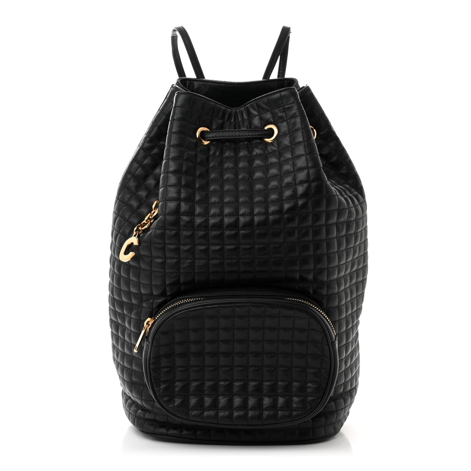 Celine Calfskin Quilted Medium C Backpack Black 1 of 10
