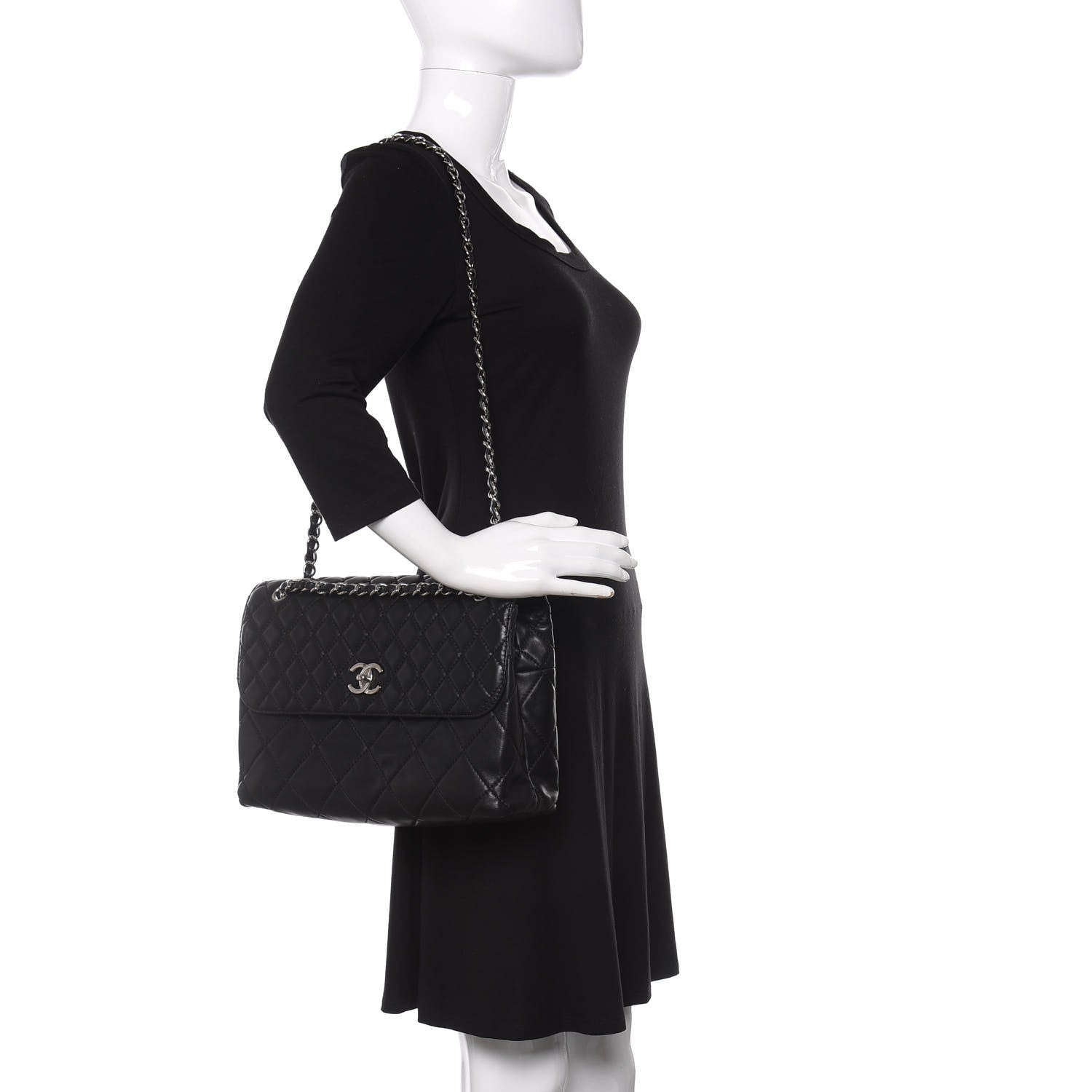 Chanel Calfskin Quilted In The Business Flap Bag Black 2 of 10