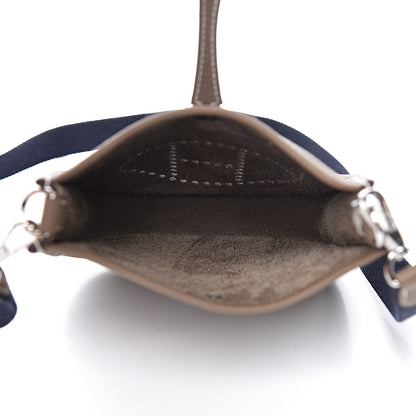 Hermes Taurillon Clemence Amazone Evelyne TPM Etoupe Bleu Indigo 5 of 11