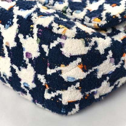 Chanel Tweed Quilted Medium Chanel 19 Flap Ecru Navy Blue Multicolor 10 of 10