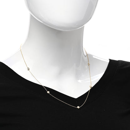 Roberto Coin 18K Yellow Gold Diamond .25ct Diamonds By The Inch Five Station Necklace 2 of 5
