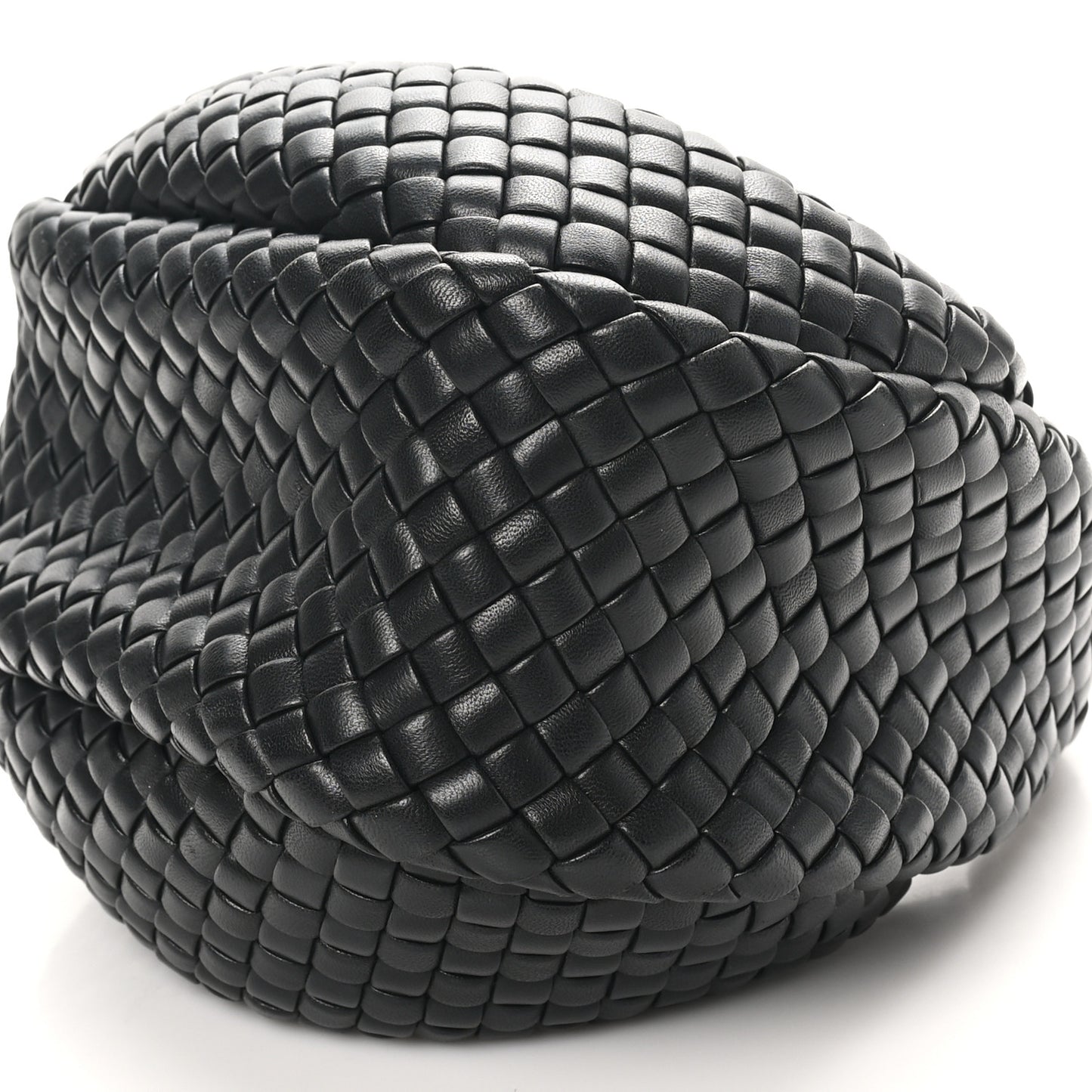 Lambskin Padded Intrecciato Mini Jodie Black
