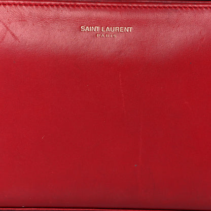 Saint Laurent Calfskin Classic Zip Around Continental Wallet Rouge Orient 6 of 9