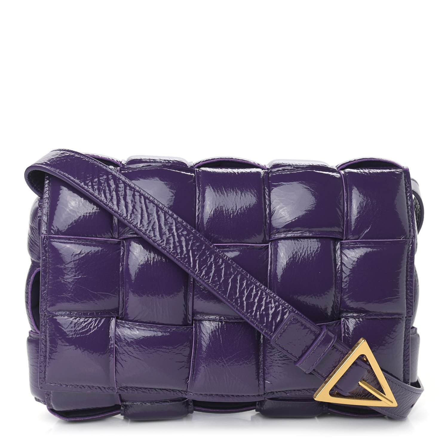 Bottega Veneta Textured Deerskin Maxi Intrecciato Padded Cassette Crossbody Bag Raisin 1 of 10