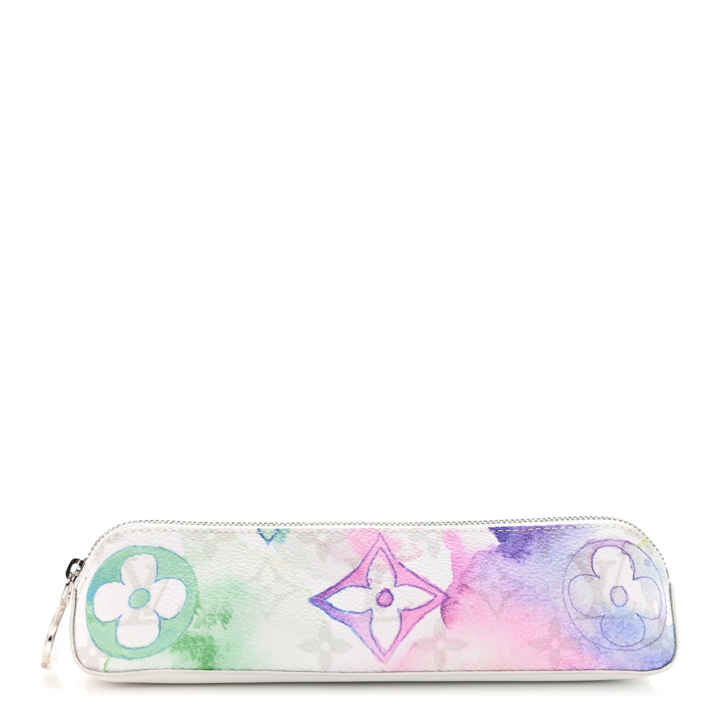 Monogram Watercolor Elizabeth Pencil Pouch Multicolor