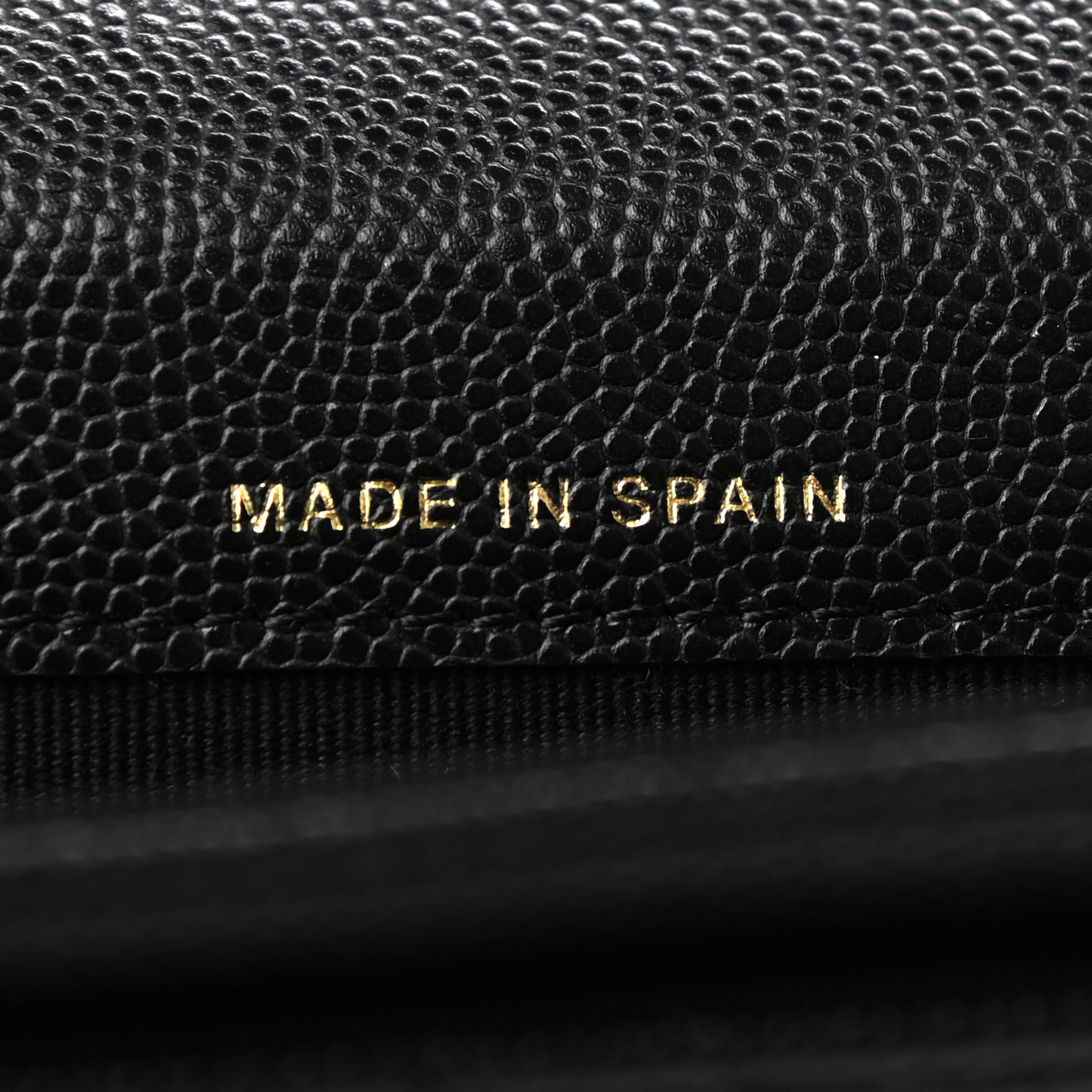 Caviar Quilted Enamel Coco Casino Flap Card Holder Wallet Black