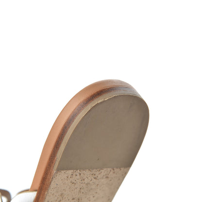 Hermes Nappa Thalassa Sandals 37.5 Multicolore Camel 20 of 21
