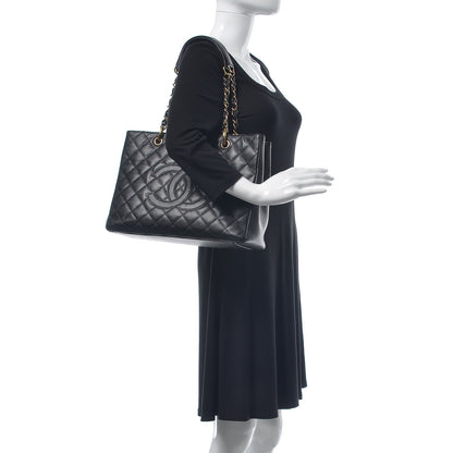 Chanel Caviar Quilted Grand Shopping Tote GST Black 2 of 7