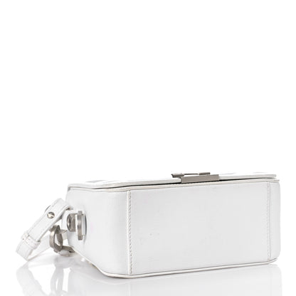 Off-White Saffiano Striped Mini Diag Binder Clip Bag White Black 4 of 12
