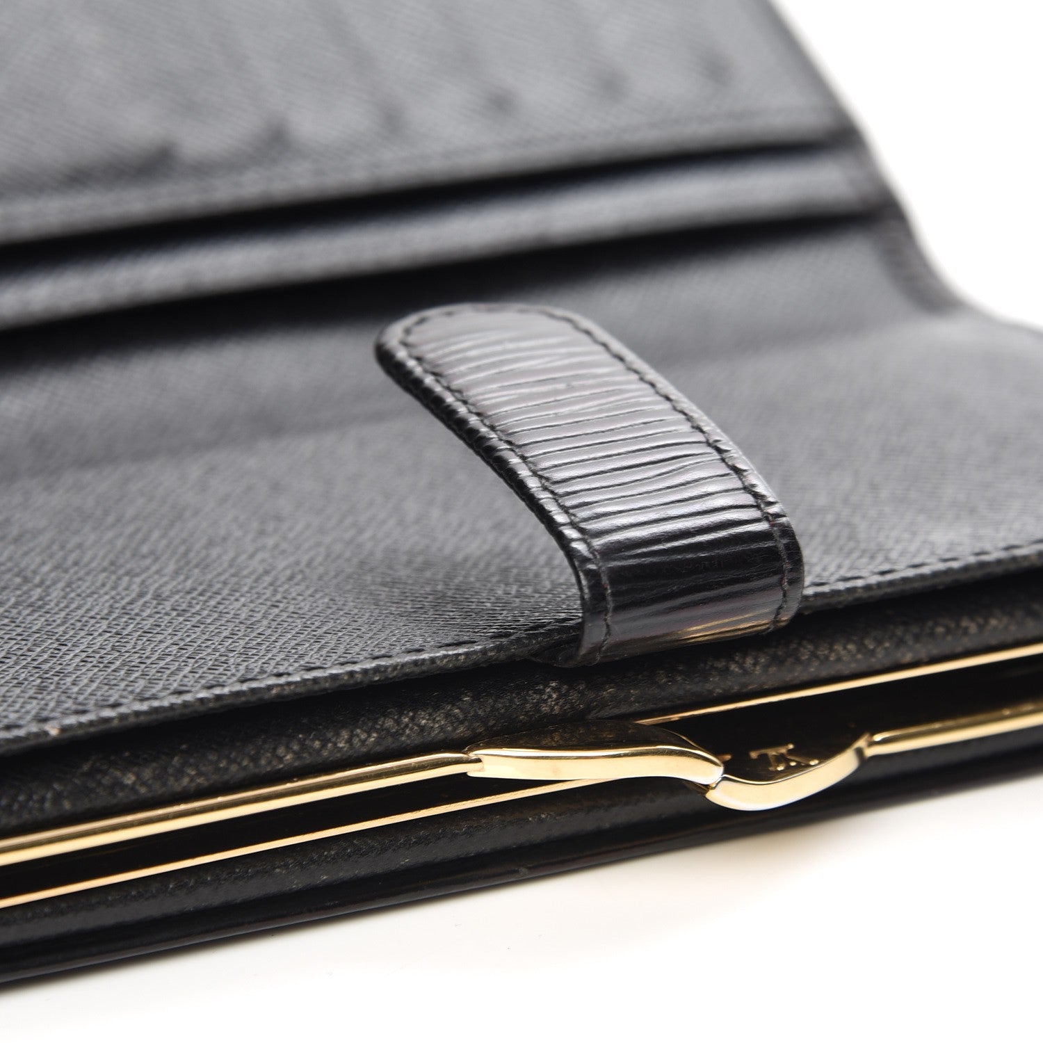 Louis Vuitton Epi Viennois Continental French Purse Wallet Black 9 of 9