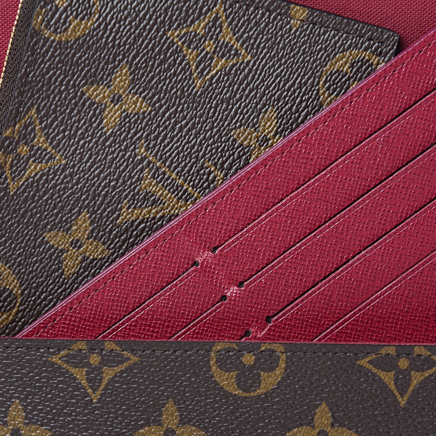 Monogram Pochette Felicie Chain Wallet Fuchsia