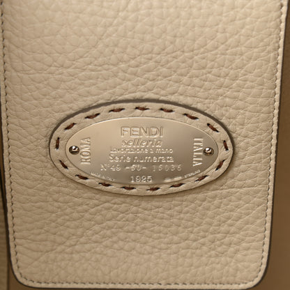 Fendi Cuoio Romano Selleria Bi-Color Carla Shopping Tote English Rose Camelia 6 of 11