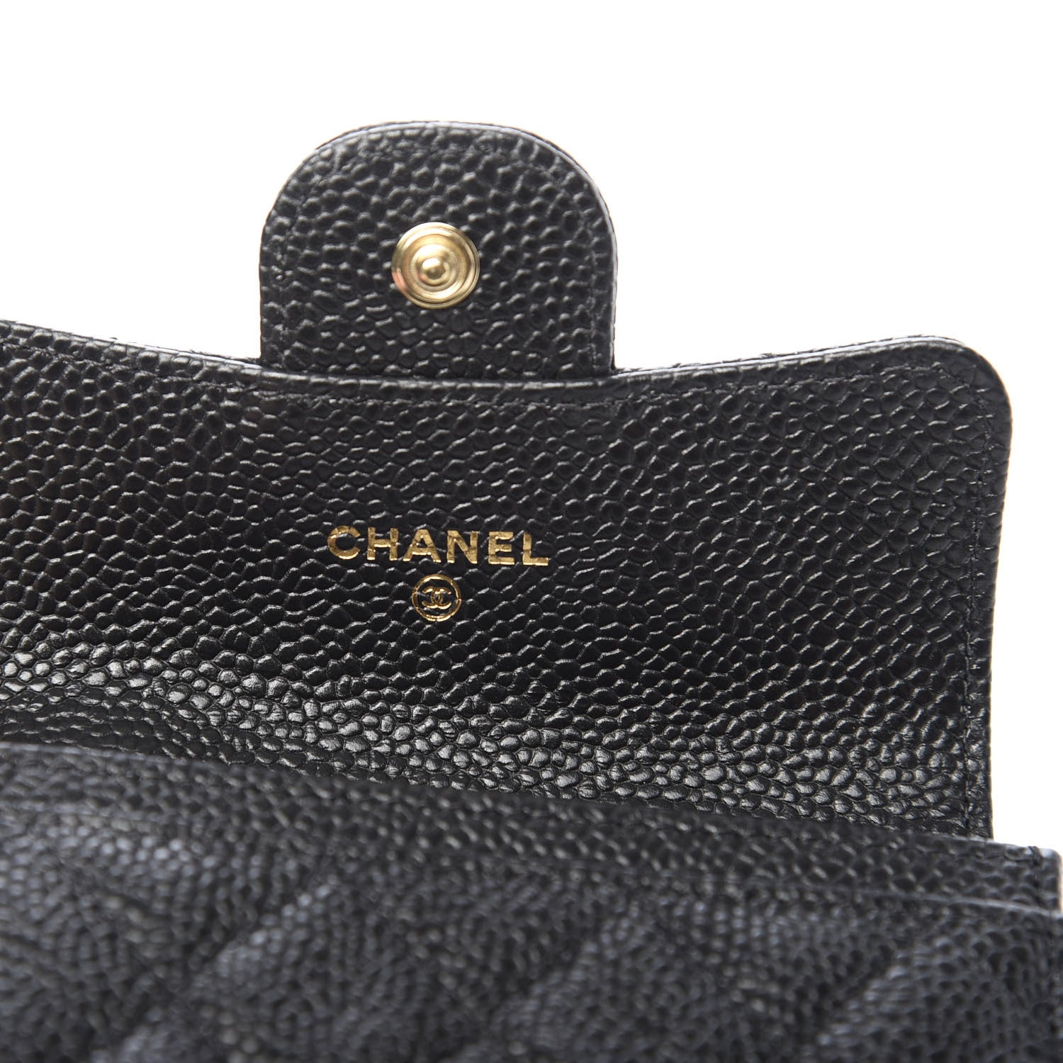 Chanel Caviar Quilted Flap Card Holder Wallet Black 7 of 9