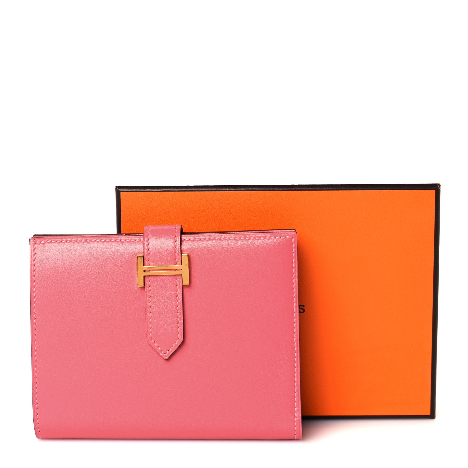 Hermes Swift Bearn Compact Wallet Rose Lipstick 10 of 10