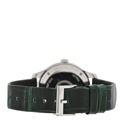 Christian Dior Stainless Steel Alligator Diamond Bezel 32mm Dior VIII Montaigne Quartz Watch White 3 of 5