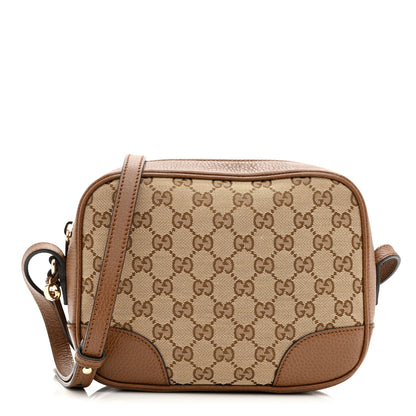 Gucci Monogram Mini Bree Messenger Bag Beige Tabacco 1 of 11