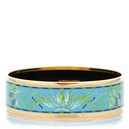 Hermes Enamel Printed Medium Brazil Bracelet 62 1 of 5