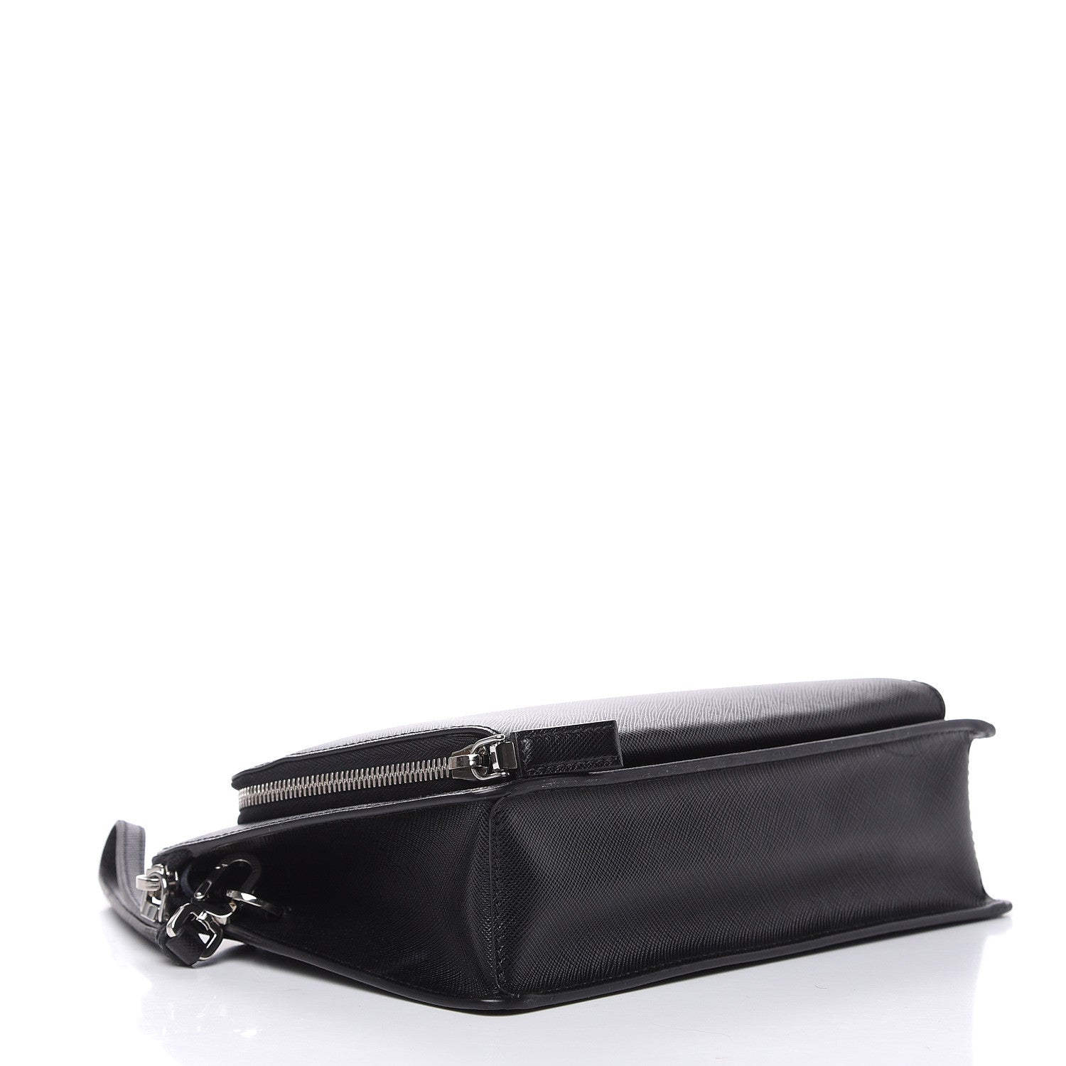 Prada Saffiano Travel Wristlet Bag Black 4 of 8