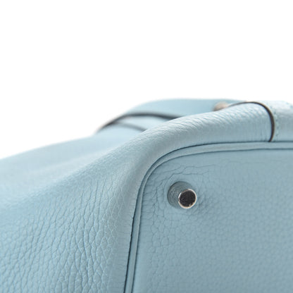 Hermes Taurillon Clemence Picotin Lock 18 PM Bleu Atoll 13 of 16