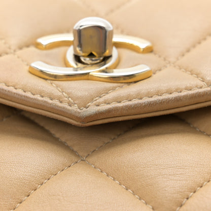 Chanel Lambskin Quilted Flap Waist Belt Bag 70 28 Beige 12 of 12