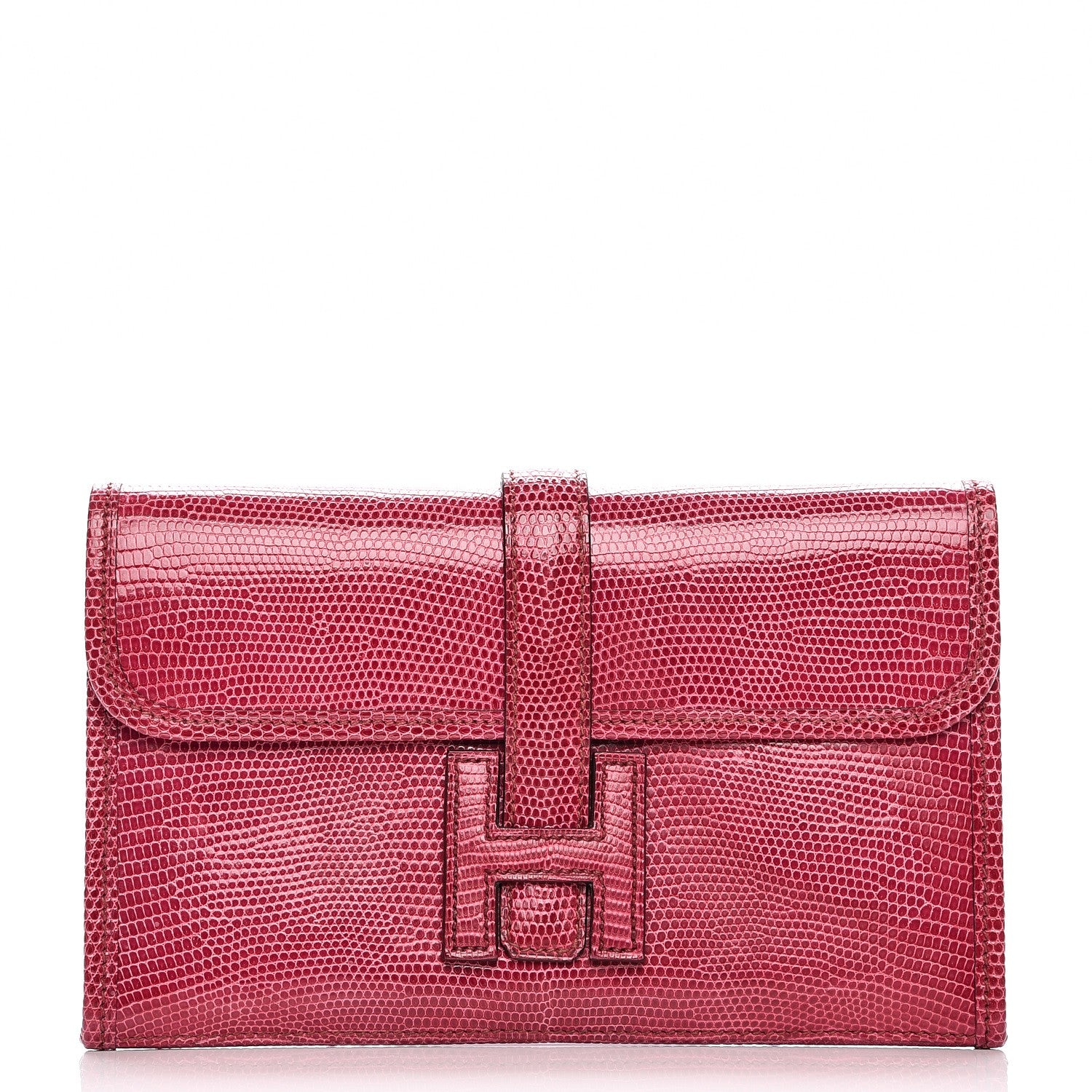 Hermes Lizard Mini Jige Clutch Violet 1 of 11