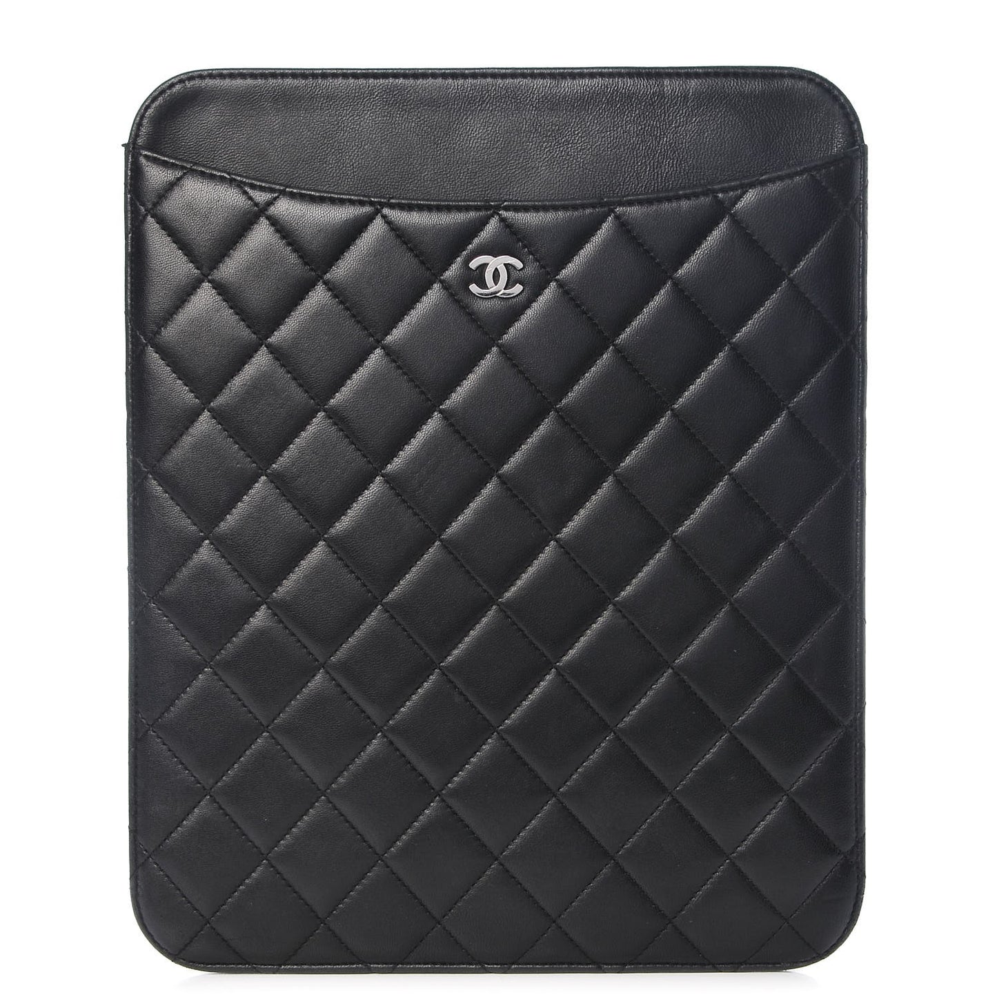 Lambskin Quilted iPad Case Black