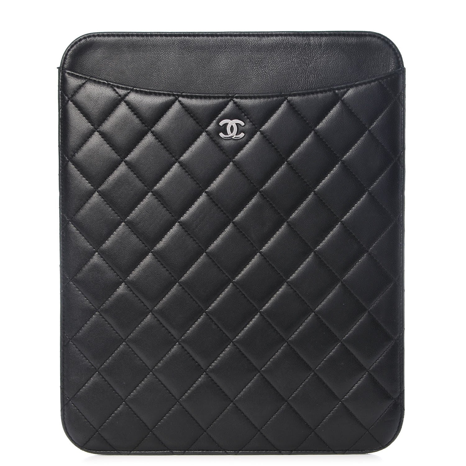 Chanel Lambskin Quilted iPad Case Black 1 of 11