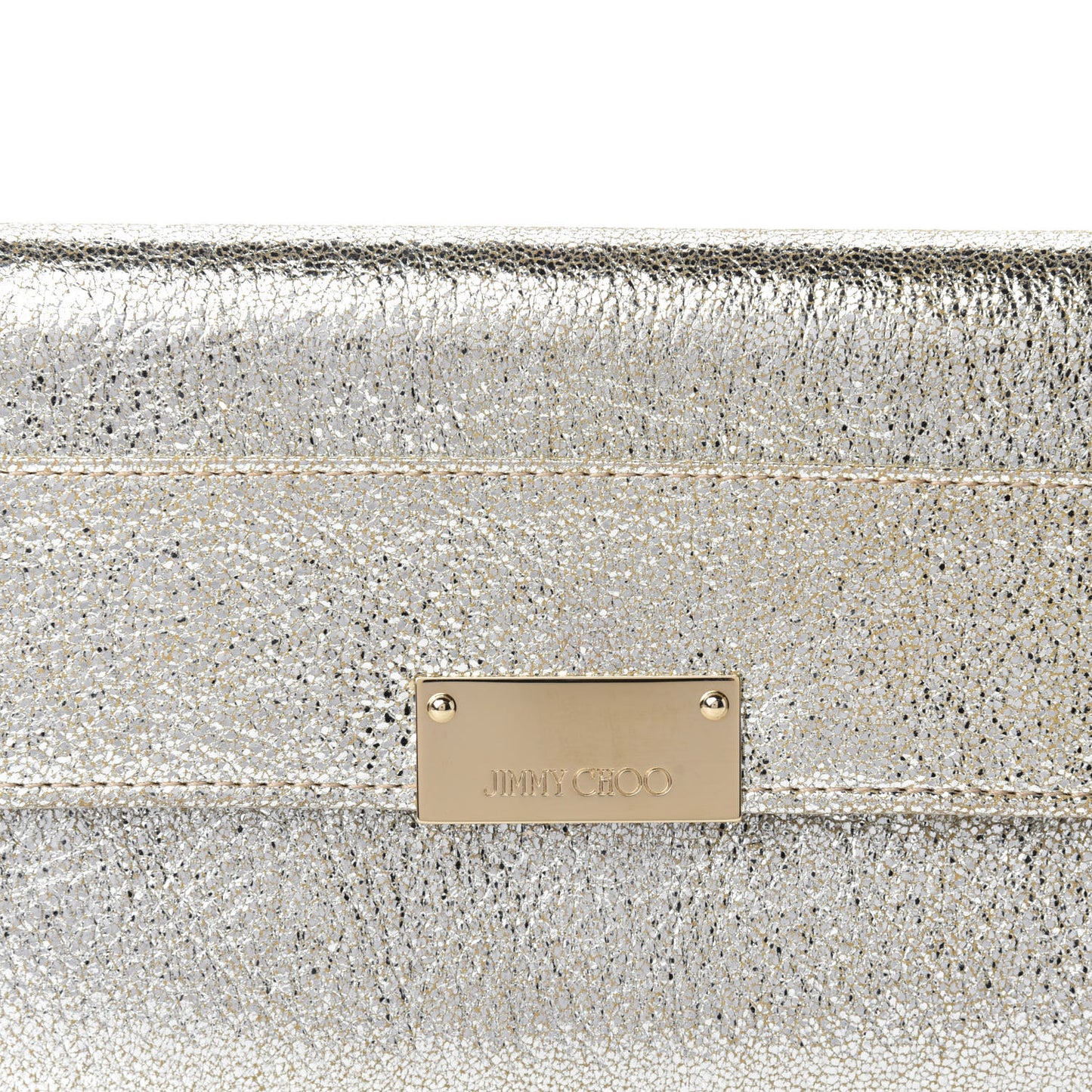 Metallic Calfskin Reese Clutch Wallet Champagne