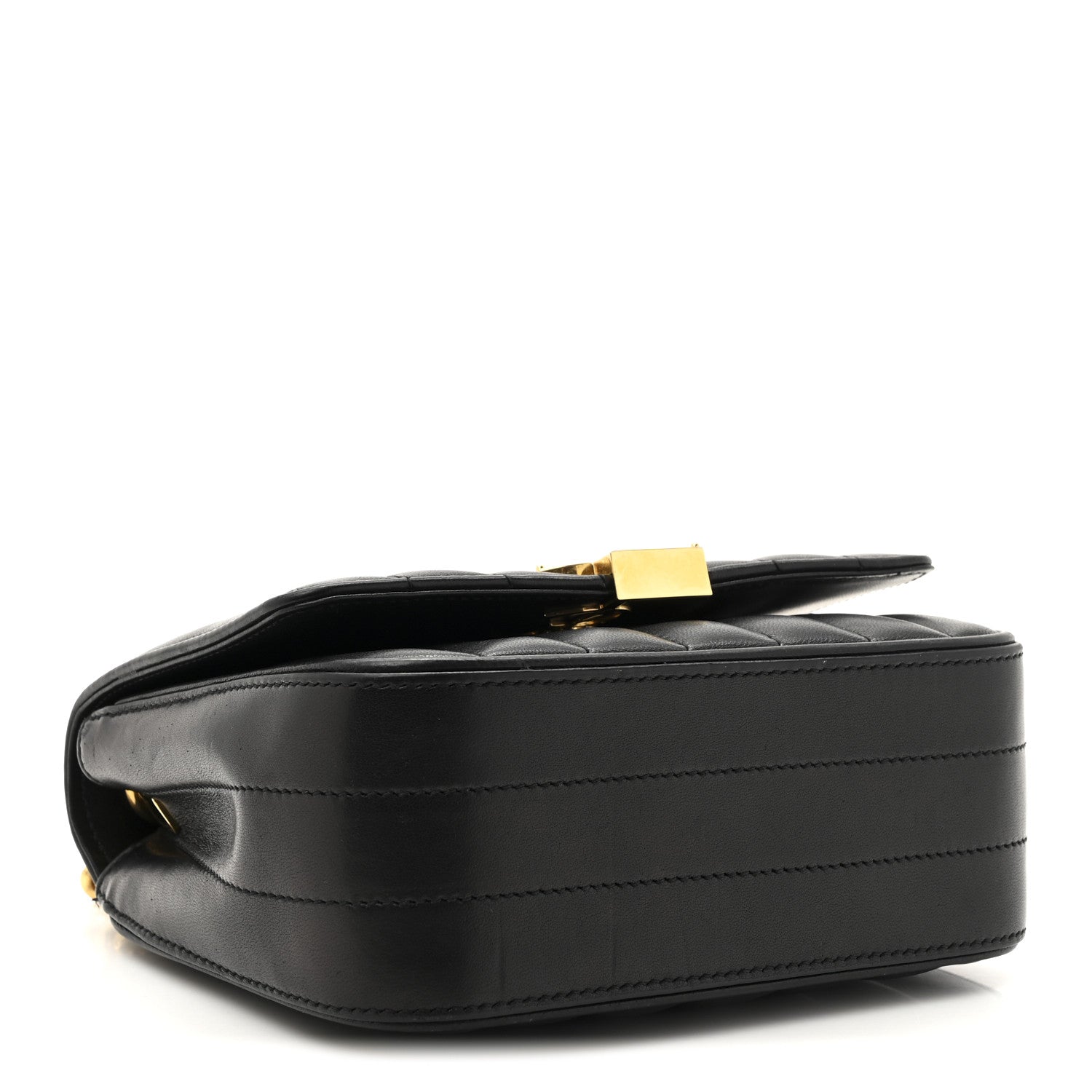 Saint Laurent Lambskin Matelasse Monogram Small Vicky Chain Bag Black 4 of 15