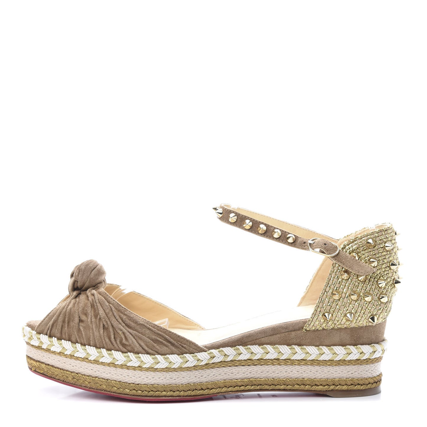 Suede Studded Madcarina Platform Sandals 40 Cappuccino