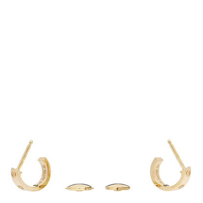 Cartier 18K Yellow Gold Small LOVE Hoop Earrings 3 of 6